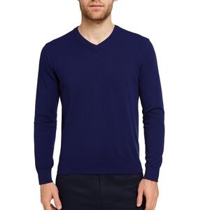 Report Collections Men’s Sweater Size M Navy Blue‎ V-Neck Pullover